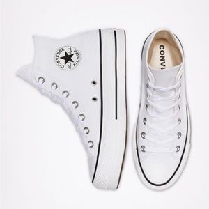 Converse White High-Top Platform Sneaker Size 9